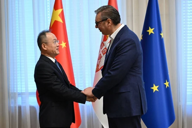 Foto: Li Ming i Aleksandar Vučić (BetaPhoto/Predsedništvo Srbije/Dimitrije Goll)